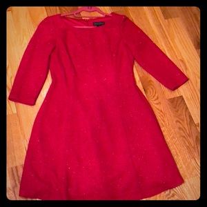 Red sequins dress